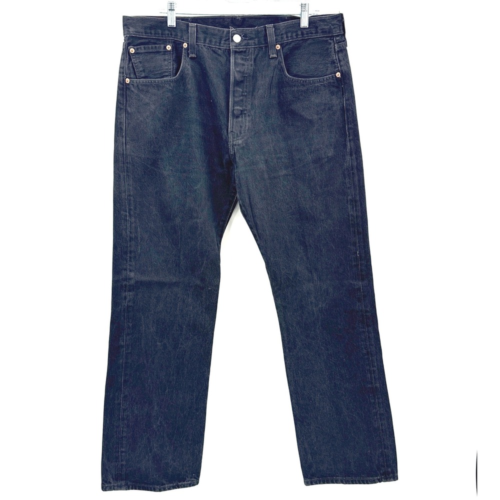 Levi's 501 501XX Jeans Dark Wash Straight Fit Button Fly‎ Mens W38 L32